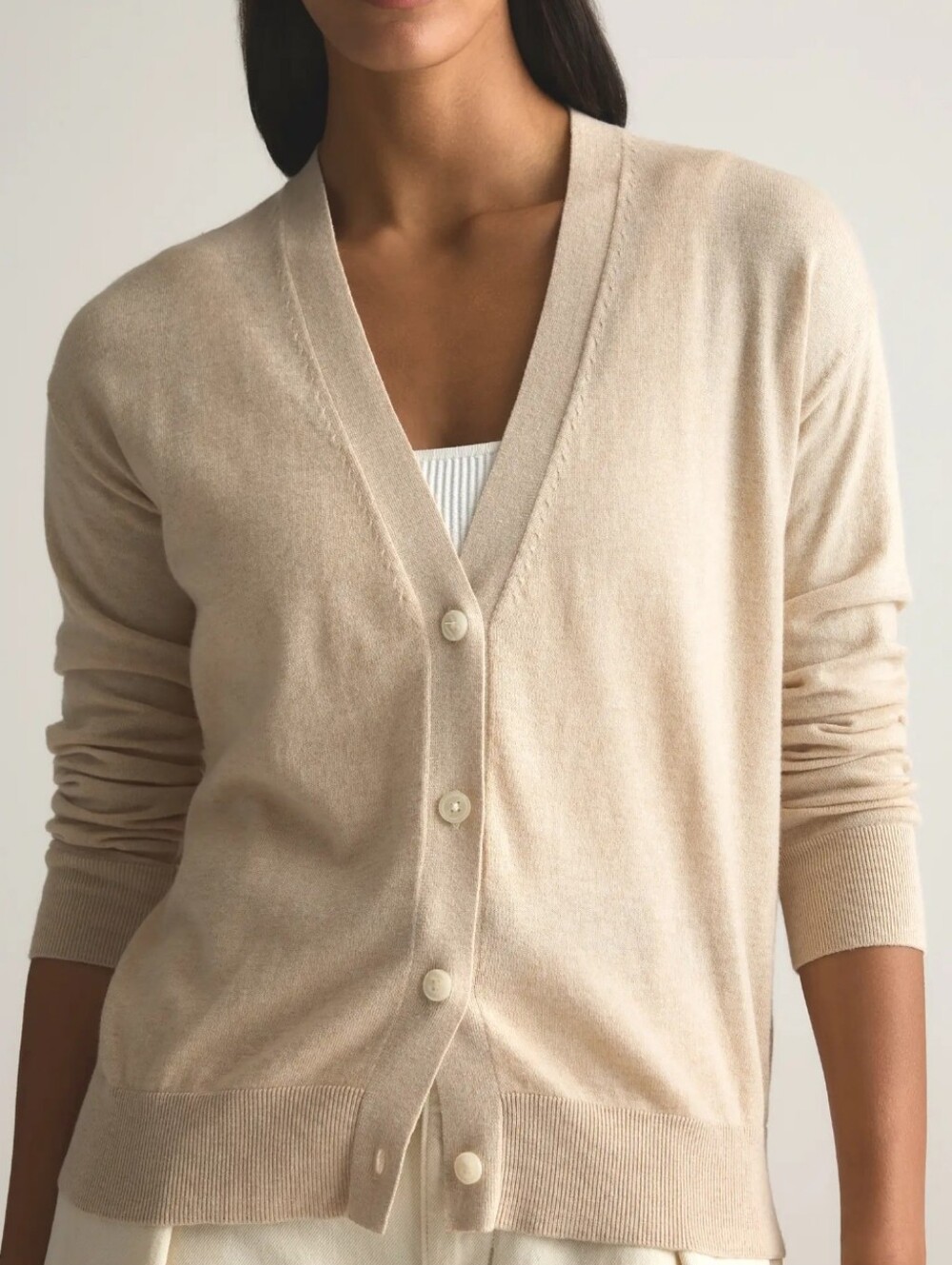 Lightweight Cotton Cashmere Cardigan